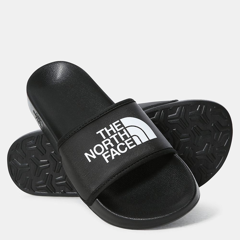 The North Face Slide Womens Australia - The North Face Base Camp Iii Black / White (FHK-362580)